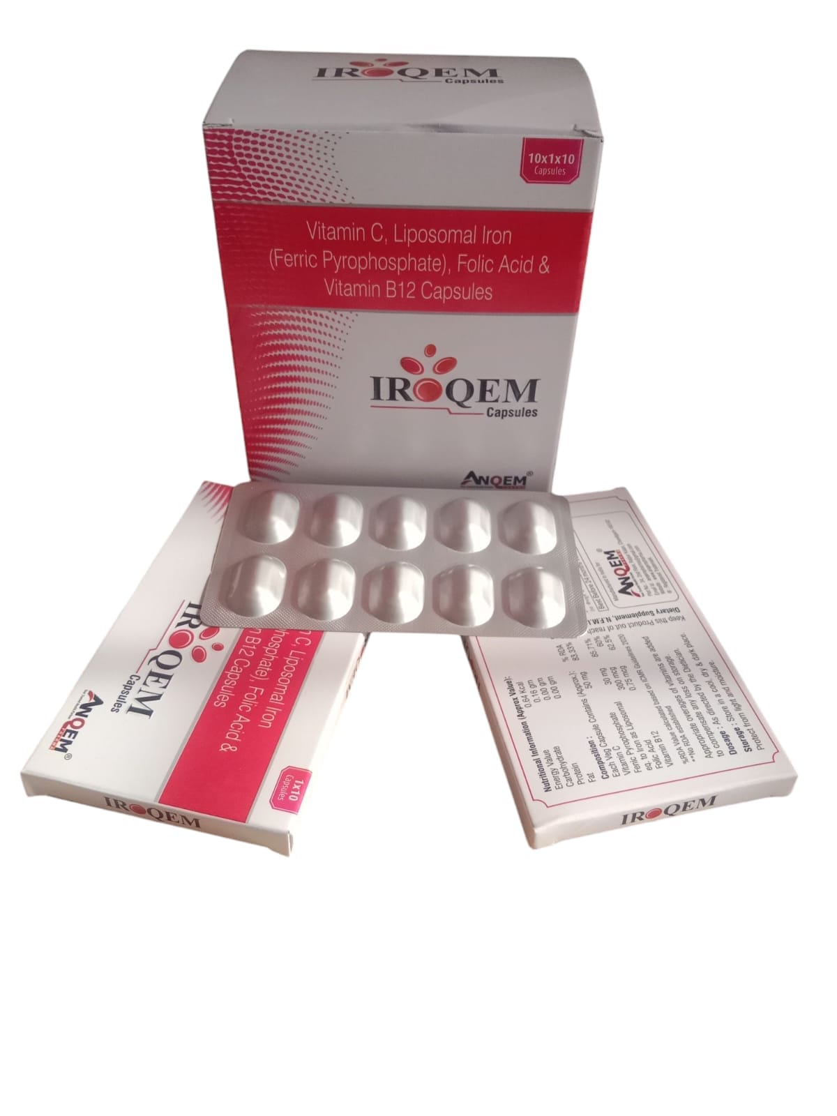 Home 11 Vitamin c 50 mg fenic pyrophsophate 30 mg folic acid 300 mcg vitamin B12 0.75 mcg