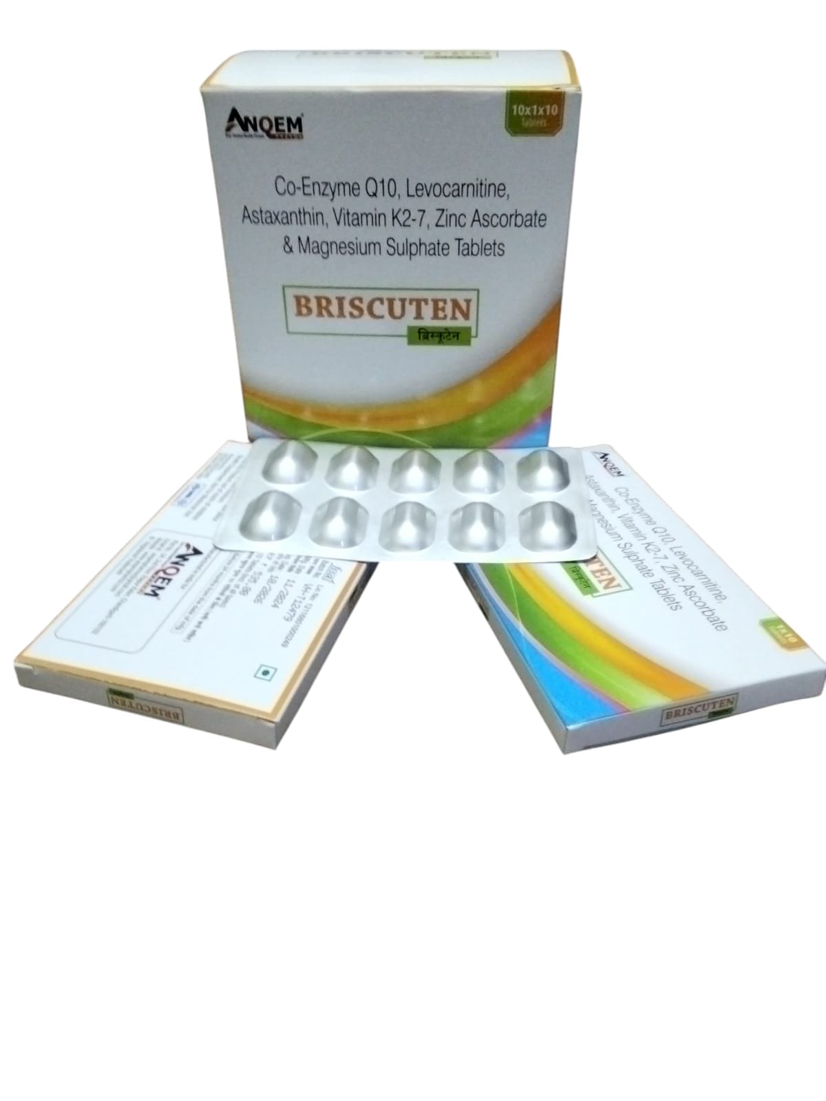 Home 18 Levocarnitine 500 mg Co-Enzyme Q10 100 mg Astaxanthin 8 mg Vitamin K2-7 50 mcg Zinc Ascorbate 5 mg magnesium sulphate 50 mg